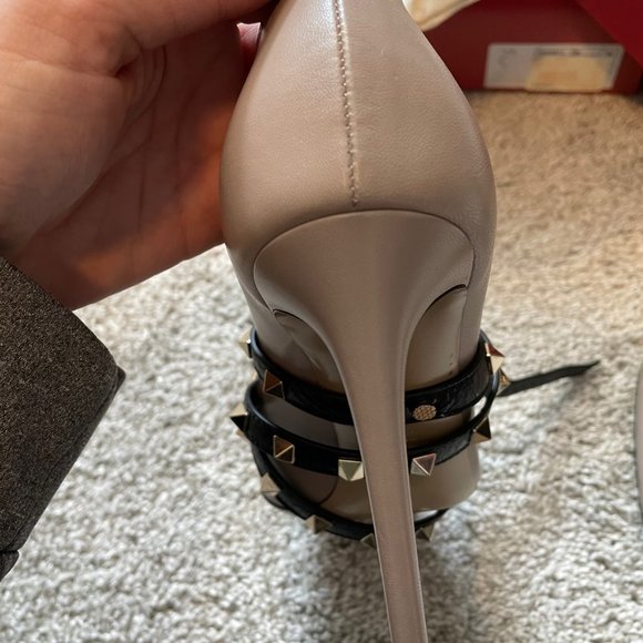 Valentino Rock Studded Ankle Crisscross Heels - Picture 8 of 12